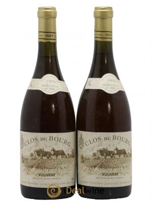 Vouvray Clos du Bourg Moelleux 1ère trie Domaine Huet 1989 - Lot de 2 Bottiglie