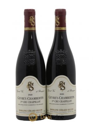 Gevrey-Chambertin 1er Cru Craipillot Gerard Seguin (no reserve) 2020 - Lot of 2 Bottles