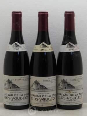 Clos de Vougeot Grand Cru Vieilles Vignes Château de la Tour  2005 - Lot of 3 Bottles