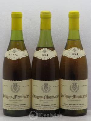 Puligny-Montrachet Gruère - Hubert Bouzereau 1974 - Lot de 3 Bouteilles