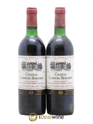Château Lamothe Bergeron Cru Bourgeois (no reserve) 1986 - Lot of 2 Bottles