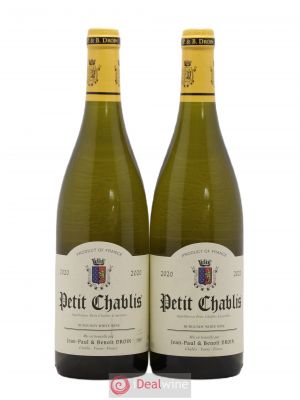 Petit Chablis Jean-Paul & Benoît Droin (Domaine)  2020 - Lot of 2 Bottles