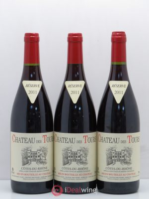 Côtes du Rhône Château des Tours E.Reynaud  2011 - Lot of 3 Bottles