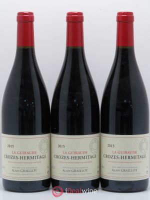 Crozes-Hermitage La Guiraude Domaine Graillot  2015 - Lot of 3 Bottles