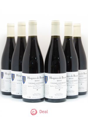Volnay 1er Cru Santenots Hospices de Beaune Cuvée Gauvain Bouanich et Tiroul  2011 - Lot of 6 Bottles