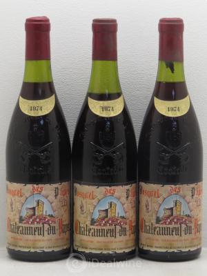 Châteauneuf-du-Pape Bosquet Des Papes Maurice Boiron 1974 - Lot of 3 Bottles