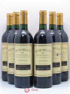 Château Brillette Cru Bourgeois (no reserve) 2001 - Lot of 6 Bottles