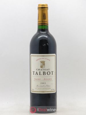Château Talbot 4ème Grand Cru Classé  2003 - Lot de 1 Bouteille