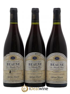 Beaune Les Blanches Fleurs Domaine Sylvain Dussort 1995 - Lot of 3 Bottles