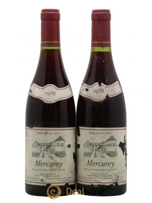 Mercurey Domaine du Cray 1988 - Lot of 2 Bottles