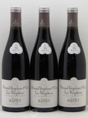 Pernand-Vergelesses 1er Cru Les Vergelesses Domaine Vincent Rapet 2012 - Lot of 3 Bottles