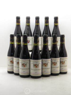 Vacqueyras Cuvee Prestige (sans prix de réserve) 2001 - Lot de 12 Demi-bouteilles