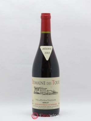 IGP Pays du Vaucluse (Vin de Pays du Vaucluse) Domaine des Tours Merlot Domaine des Tours E.Reynaud  2003 - Lot of 1 Bottle