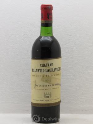 Château Malartic-Lagravière Cru Classé de Graves étiquette scotchée  1974 - Lot de 1 Bouteille