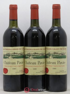 Château Pavie 1er Grand Cru Classé A  1980 - Lot of 3 Bottles