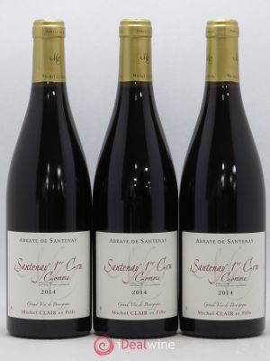Santenay 1er Cru Comme Abbaye de Santenay Michel Clair et Filles 2014 - Lot of 3 Bottles