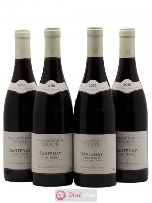 Santenay Clos Genet Francoise et Denis Clair 2015 - Lot of 4 Bottles