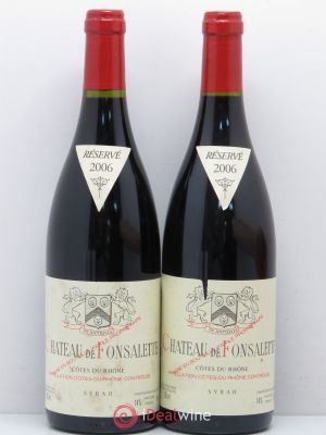 Côtes du Rhône Château de Fonsalette  2006 - Lot of 2 Bottles
