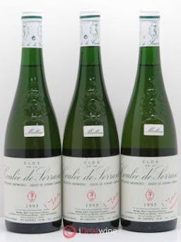 Savennières Clos de la Coulée de Serrant Vignobles de la Coulée de Serrant - Nicolas Joly  1995 - Lot de 3 Bouteilles