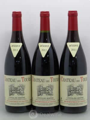 Côtes du Rhône Château des Tours E.Reynaud  2011 - Lot of 3 Bottles
