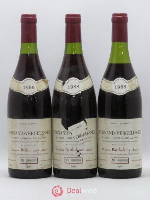 Pernand-Vergelesses 1er Cru Creux de La Net Maison Barthelemy Ainé 1988 - Lot of 3 Bottles