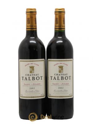 Château Talbot 4ème Grand Cru Classé 2002 - Lot de 2 Bottles