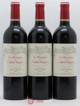 Marquis de Calon Second Vin  2016 - Lot of 3 Bottles