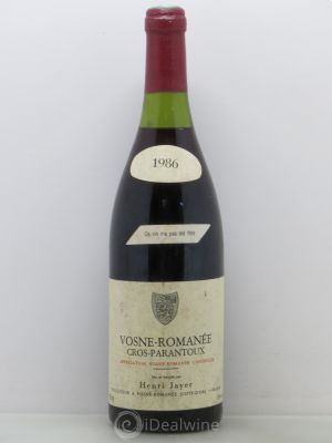 Vosne-Romanée 1er Cru Cros Parantoux Henri Jayer (Domaine)  1986 - Lot of 1 Bottle