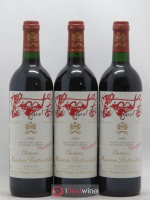 Château Mouton Rothschild 1er Grand Cru Classé  1995 - Lot of 3 Bottles