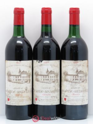 Château Respide Médeville  1990 - Lot of 3 Bottles