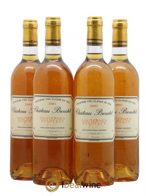 Château Broustet 2ème Grand Cru Classé 2001 - Lot de 4 Bottiglie