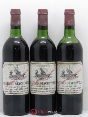 Château Beychevelle 4ème Grand Cru Classé (no reserve) 1975 - Lot of 3 Bottles