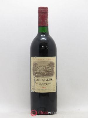 Carruades de Lafite Rothschild Second vin  1988 - Lot de 1 Bouteille