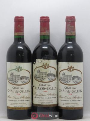 Château Chasse Spleen  1990 - Lot of 3 Bottles