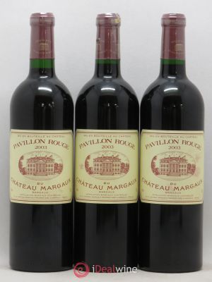 Pavillon Rouge du Château Margaux Second Vin  2003 - Lot de 3 Bouteilles