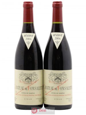 Côtes du Rhône Cuvée Syrah Château de Fonsalette  2004 - Lot of 2 Bottles