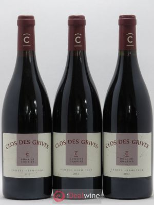 Crozes-Hermitage Clos des Grives Combier (Domaine)  2012 - Lot of 3 Bottles