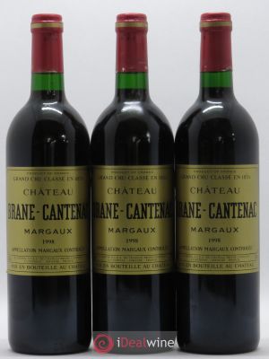 Château Brane Cantenac 2ème Grand Cru Classé  1998 - Lot of 3 Bottles