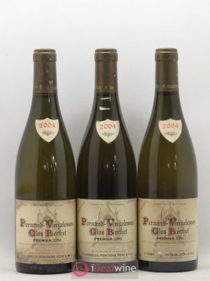 Pernand-Vergelesses 1er Cru Clos Berthet Dubreuil-Fontaine 2004 - Lot of 3 Bottles