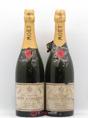 Brut Impérial Moët et Chandon Dry Imperial 1947 - Lot of 2 Bottles