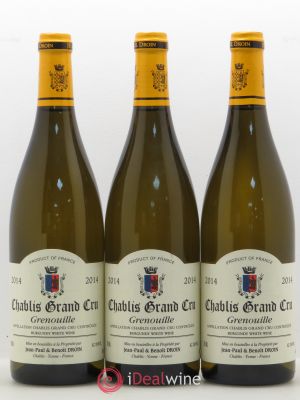 Chablis Grand Cru Grenouilles Jean-Paul & Benoît Droin (Domaine)  2014 - Lot of 3 Bottles