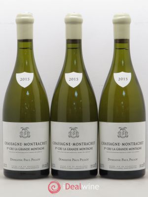 Chassagne-Montrachet 1er Cru Grande Montagne Paul Pillot (Domaine)  2015 - Lot of 3 Bottles