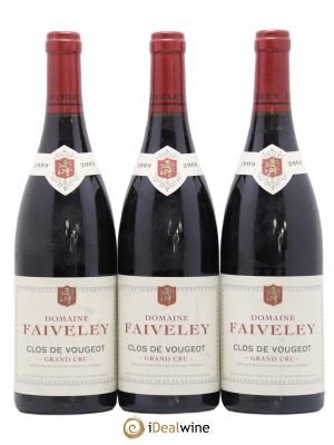 Clos de Vougeot Grand Cru Faiveley  2009 - Lot of 3 Bottles