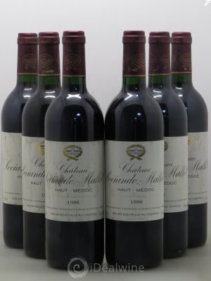 Château Sociando Mallet  1996 - Lot of 6 Bottles