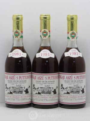 Hongrie Tokay Aszu 5 Puttonyos Château de Sarospatak 1981 - Lot of 3 Bottles