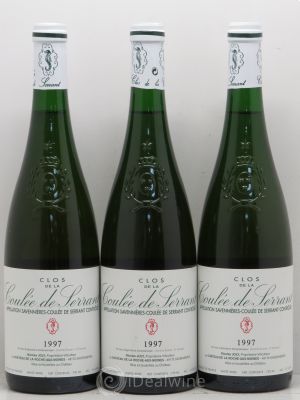 Savennières Clos de la Coulée de Serrant Nicolas Joly  1997 - Lot of 3 Bottles