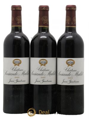 Château Sociando Mallet  2004 - Lotto di 3 Bottiglie
