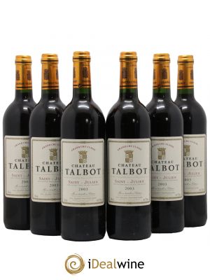 Château Talbot 4ème Grand Cru Classé  2003 - Lot of 6 Bottles