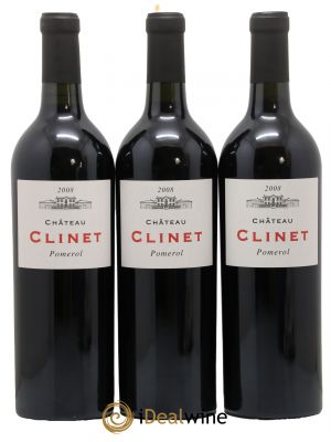 Château Clinet  2008 - Lot of 3 Bottles