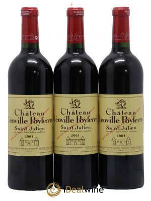 Château Léoville Poyferré 2ème Grand Cru Classé 2001 - Lot de 3 Bottles